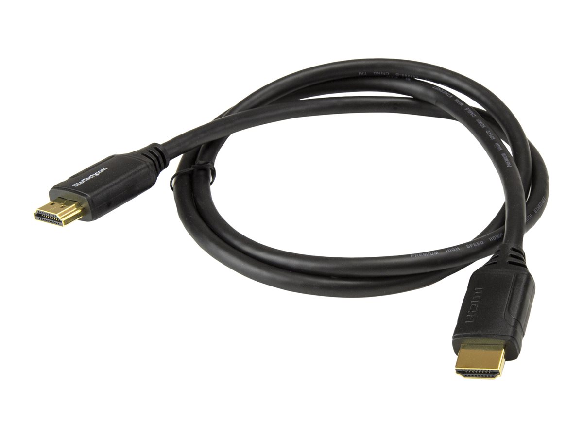 StarTech.com 3ft (1m) Premium Certified HDMI 2.0 Cable with Ethernet, High Speed - Image 2