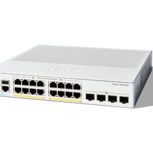 Cisco Catalyst 1300-16P-4X - Interruptor - L3 - Administrado - 16 x 10/100/1000 (PoE+) + 4 x 10Gb Ethernet SFP+ - montável em trilho - PoE+ (120 W)