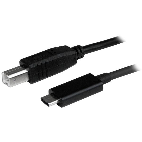 StarTech.com USB C to USB B Printer Cable - 3 ft / 1m - USB C Printer Cable - USB C to USB B Cable - USB Type C to Type B (USB2CB1M) - Cabo USB - USB-C (M) para USB Tipo B (M) - USB 2.0 - 1 m - preto - para P/N: HB30A3A1CFB, HB30A3A1CSFS, HB30C3A1CFB