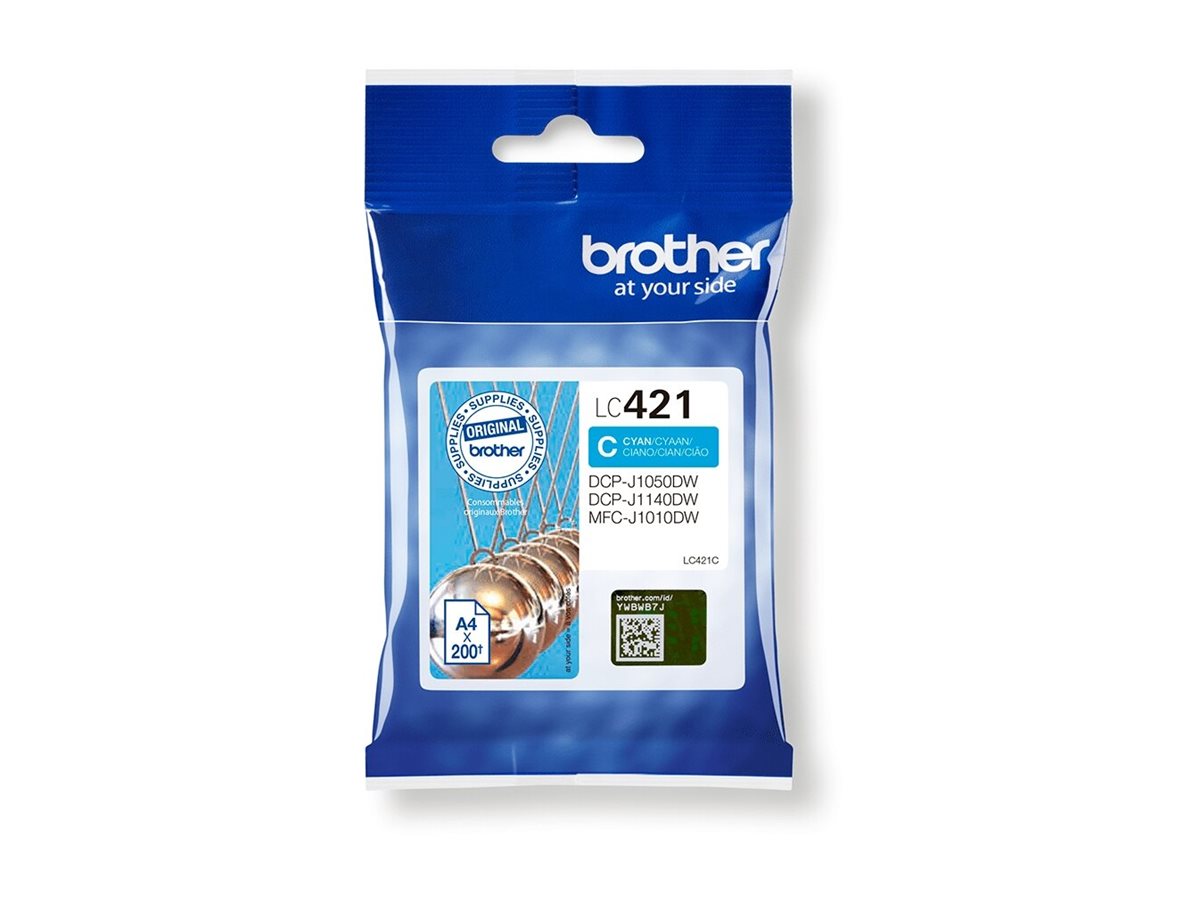Brother LC421C - Azul cyan - original - tinteiro - para Brother DCP-J1140DW, DCP-J1800DW, MFC-J1010DW, MFC-J1012DW