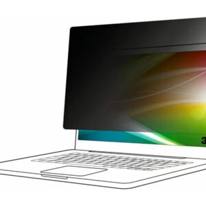 3M Bright Screen Privacy Filter - Filtro de privacidade de notebook (horizontal) - amovível - adesivo - 15.3" - preto - para Apple MacBook Air (meados de 2023)