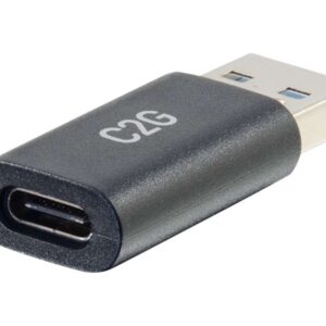 C2G USB C to USB Adapter - SuperSpeed USB Adapter - 5Gbps - F/M - Adaptador USB - USB-C (F) reversível para USB Tipo A (M) - USB 3.0 - moldado - preto