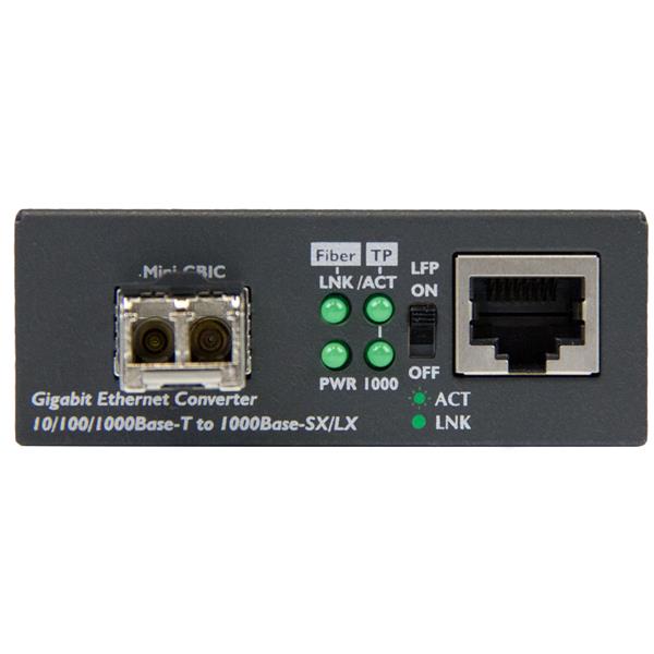 StarTech.com Conversor de média por fibra Gigabit Ethernet - Compacto - 850nm MM LC - 550 m - Conversor de media de fibra - 1GbE - 10Base-T, 1000Base-LX, 1000Base-SX, 100Base-TX, 1000Base-T - RJ-45 / multi-modo LC - até 550 m - 850 nm - para P/N: SVA - Image 3