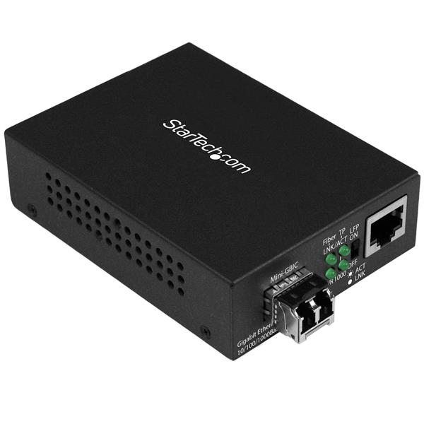 StarTech.com Conversor de média por fibra Gigabit Ethernet - Compacto - 850nm MM LC - 550 m - Conversor de media de fibra - 1GbE - 10Base-T, 1000Base-LX, 1000Base-SX, 100Base-TX, 1000Base-T - RJ-45 / multi-modo LC - até 550 m - 850 nm - para P/N: SVA