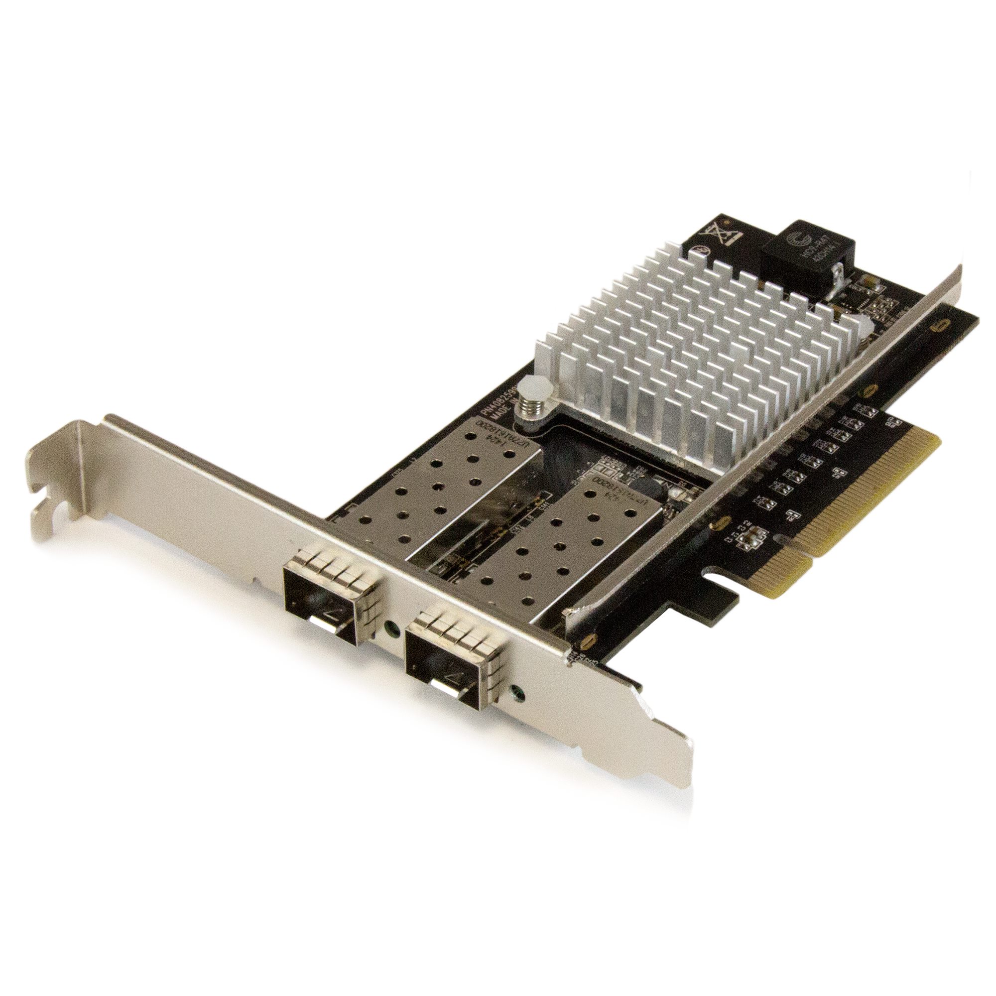 StarTech.com 10G Network Card - 2x 10G Open SFP+ Multimode LC Fiber Connector - Intel 82599 Chip - Gigabit Ethernet Card (PEX20000SFPI) - Adaptador de rede - PCIe 2.0 x8 baixo perfil - 10GbE - 10GBase-LR, 10GBase-SR, 10GBase-LRM - preto - para P/N: B