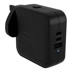 Targus HyperJuice - Adaptador de alimentação - GaN - 70 Watt - QC 3.0, Power Delivery 3.0 + PPS - 3 conectores de saída (USB, 2 x USB-C) - preto