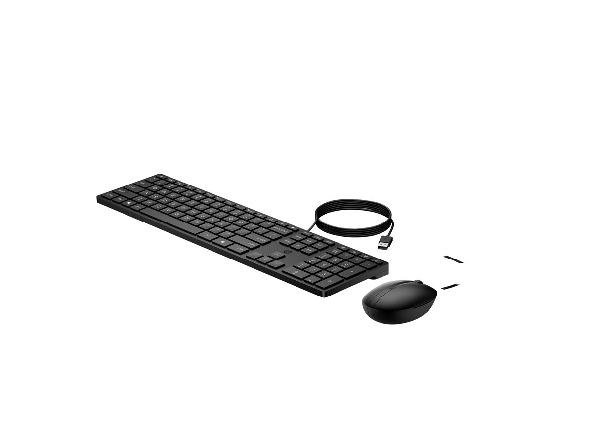 HP Desktop 320MK - Conjunto de teclado e rato - full size - USB - Português
