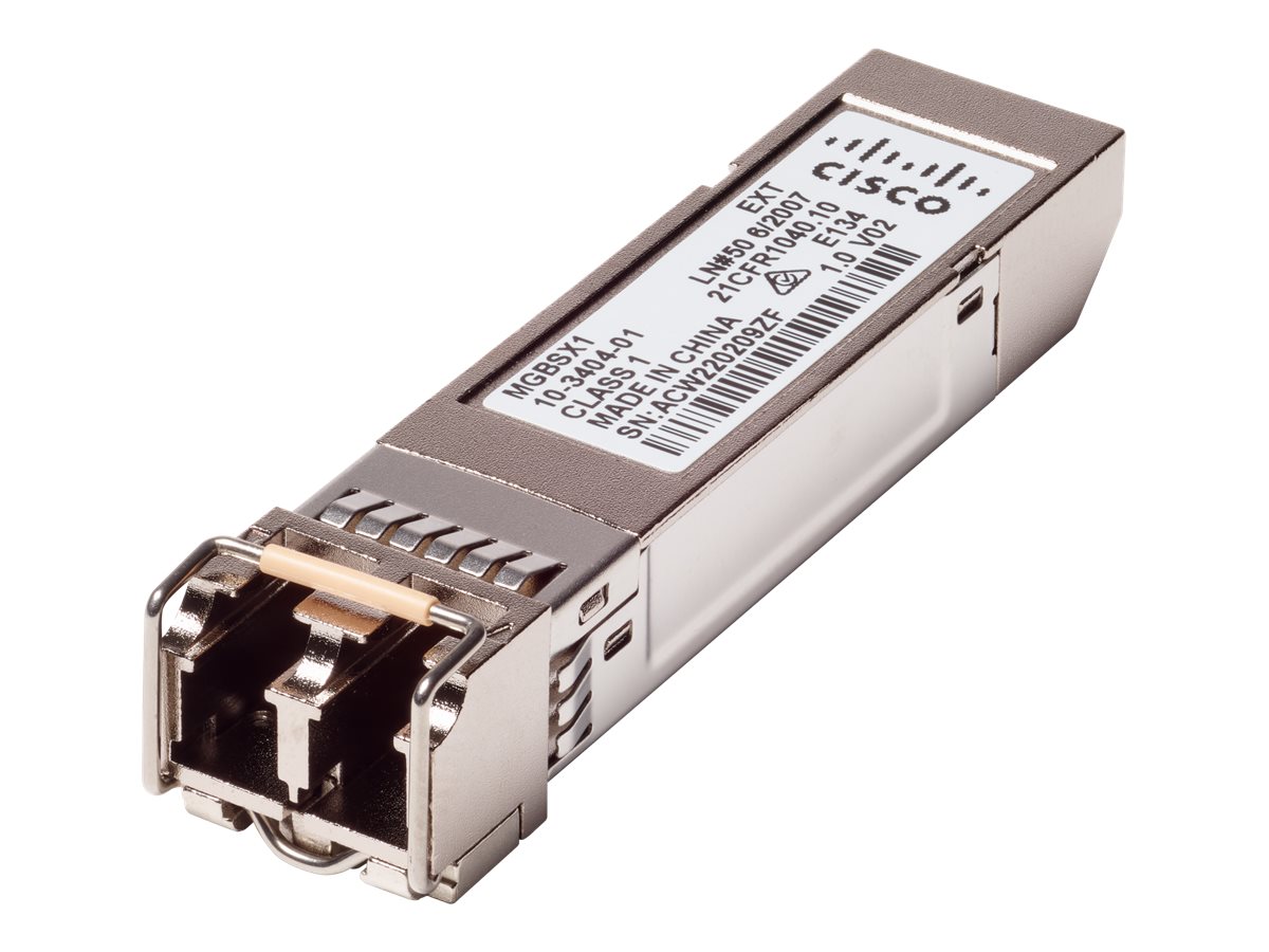 Cisco Small Business MGBSX1 - Módulo de transceptor SFP (mini-GBIC) - 1GbE - 1000Base-SX - LC - para Business 110 Series, 220 Series, 350 Series, Small Business SF350, SF352, SG250, SG350