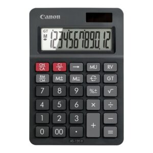 Canon AS-120 II - Calculadora de secretária - 12 dígitos - Painel solar, bateria