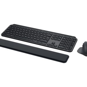 Logitech MX Keys S Combo - Conjunto de teclado e rato - retroiluminação - sem fios - Bluetooth LE - QWERTY - Espanhol - interruptor: Chave-Tesoura - grafite - com Palm Rest