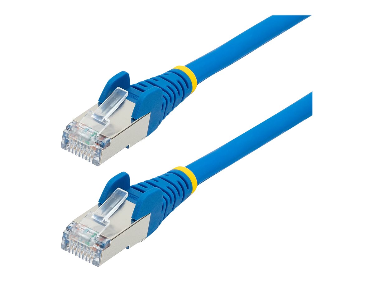StarTech.com 50cm CAT6a Ethernet Cable - Blue - Low Smoke Zero Halogen (LSZH) - 10GbE 500MHz 100W PoE++ Snagless RJ-45 w/Strain Reliefs S/FTP Network Patch Cord - cabo patch - 50 cm - azul