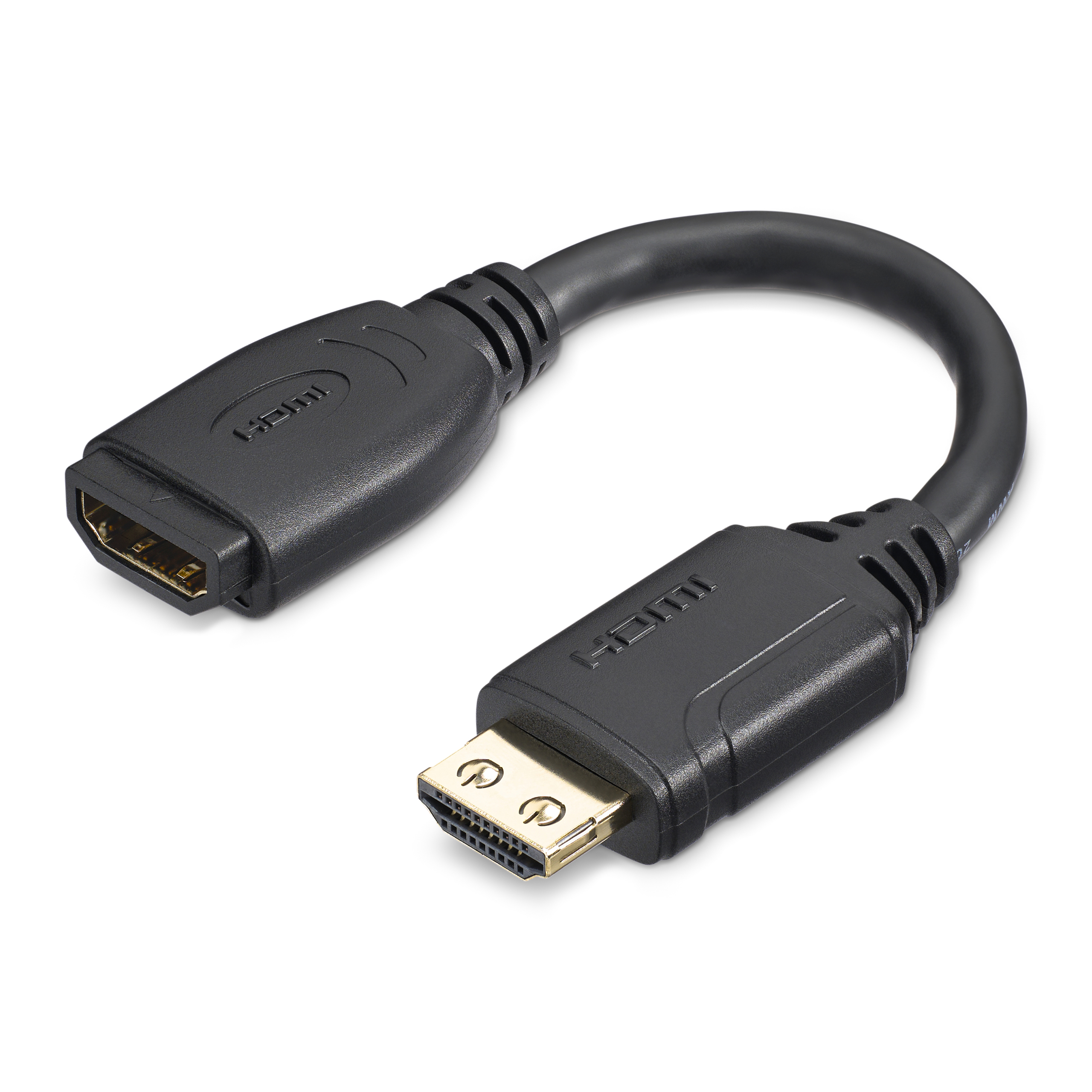 StarTech.com 6in High Speed HDMI Port Saver Cable with 4K 60Hz - Short HDMI 2.0 Male to Female Adapter Cable - Port Extender (HD2MF6INL) - Cabo de extensão HDMI - HDMI macho reto para HDMI fêmea reto - 15.2 cm - proteção dupla - preto - suporte de 4K - Image 5