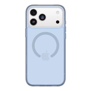 OtterBox Symmetry Series Clear - Tampa posterior para telemóvel - compatibilidade MagSafe - policarbonato, elastómero termoplástico (TPE) - felicidade azul (transparente) - para Apple iPhone 17 Pro Max