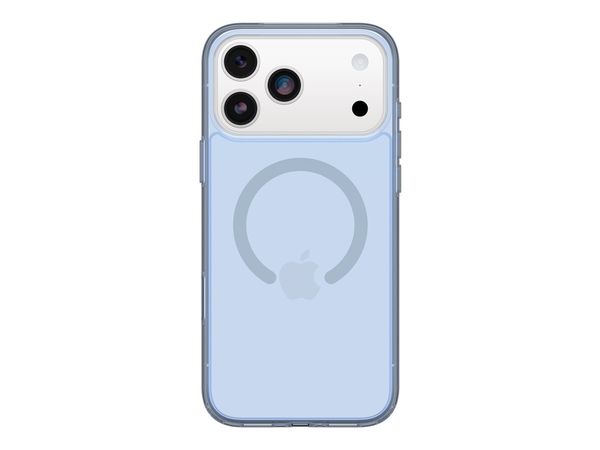 OtterBox Symmetry Series Clear - Tampa posterior para telemóvel - compatibilidade MagSafe - policarbonato, elastómero termoplástico (TPE) - felicidade azul (transparente) - para Apple iPhone 17 Pro Max