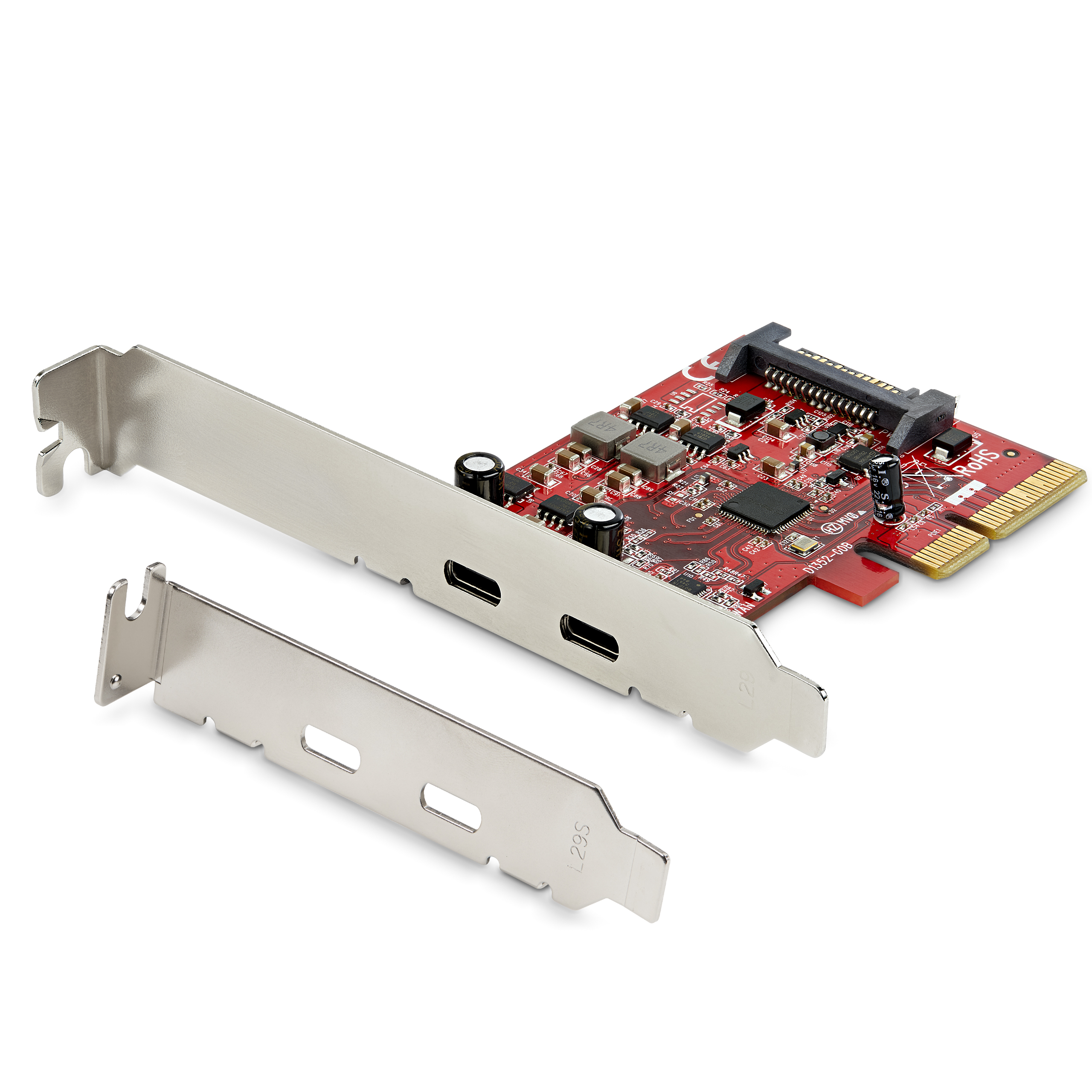 StarTech.com PCIe USB 3.1 Card, 2x USB C 3.1 Gen 2 10Gbps, PCIe Gen 3 x4, ASM3142 Chipset, USB Type-C PCI Express Card, 2-Port USB 3.2 Gen 2x1 Expansion Add-On Card, Windows, macOS, Linux - Full/Low-Profile - Adaptador USB - PCIe 3.0 x4 baixo perfil