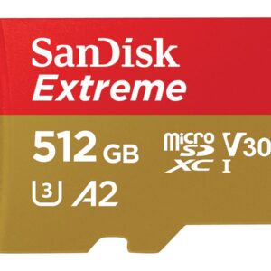 SanDisk Extreme - Cartão de memória flash (adaptador microSDXC para SD Incluído) - 512 GB - A2 / Video Class V30 / UHS-I U3 / Class10 - microSDXC UHS-I
