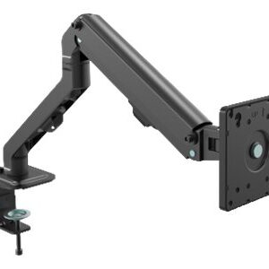 Monitor desk arm mount - fits display 10 to 32" with VESA sizes 75 x 75 or 100 x 100 - double articulated - clamp or grommet to desk - rotate to portrait - spring assisted weight balancing system - maximum reach 463 mm - swl 7 kg - matt black