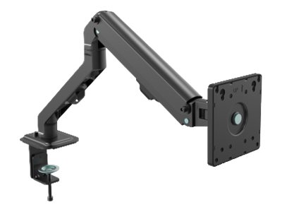 Monitor desk arm mount - fits display 10 to 32" with VESA sizes 75 x 75 or 100 x 100 - double articulated - clamp or grommet to desk - rotate to portrait - spring assisted weight balancing system - maximum reach 463 mm - swl 7 kg - matt black
