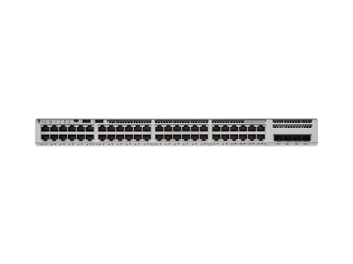 Cisco Catalyst 9200L - Network Essentials - interruptor - L3 - 48 x 10/100/1000 (PoE+) + 4 x Gigabit SFP (ligação ascendente) - montável em trilho - PoE+ (370 W)