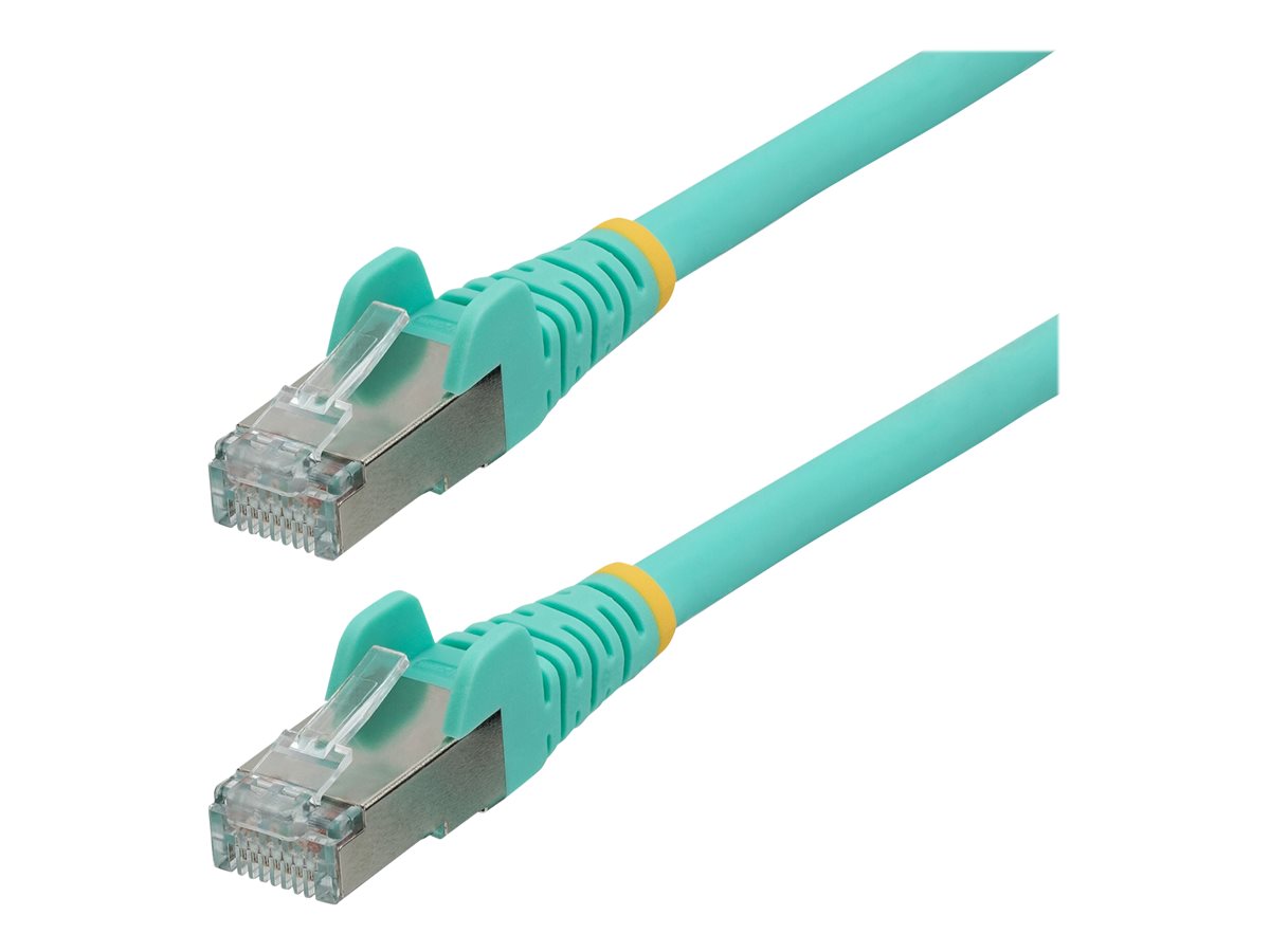 StarTech.com 7m CAT6a Ethernet Cable - Aqua - Low Smoke Zero Halogen (LSZH) - 10GbE 500MHz 100W PoE++ Snagless RJ-45 w/Strain Reliefs S/FTP Network Patch Cord - cabo patch - 7 m - aqua