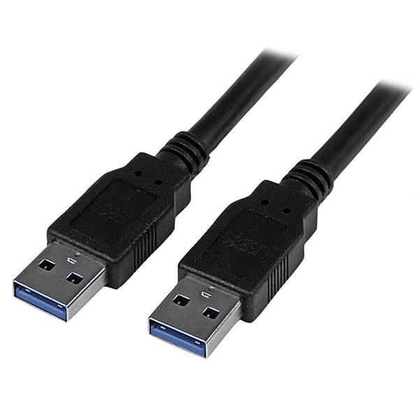 StarTech.com 3m 10 ft USB 3.0 Cable - A to A - M/M - Long USB 3.0 Cable - USB 3.1 Gen 1 (5 Gbps) (USB3SAA3MBK) - Cabo USB - USB Tipo A (M) para USB Tipo A (M) - USB 3.0 - 3 m - moldado - preto - para P/N: HB30C1A1CPD, HB30C3A1CFBW, HB30C3A1CST, HB30C