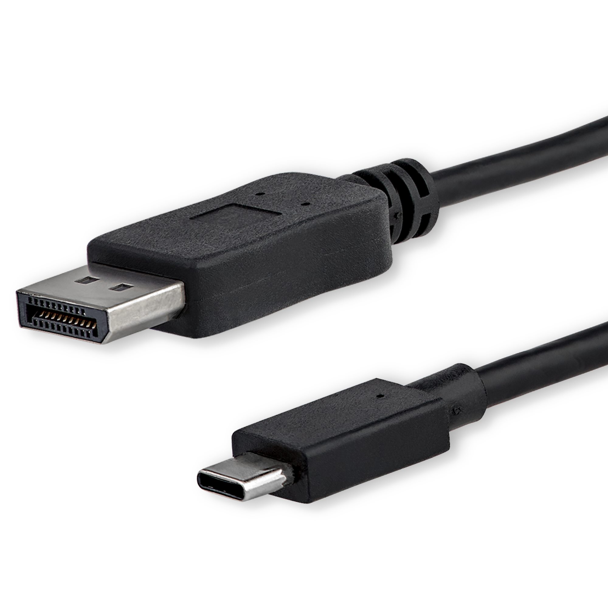 StarTech.com 6ft/1.8m USB C to DisplayPort 1.2 Cable 4K 60Hz, USB-C to DisplayPort Adapter Cable HBR2, USB Type-C DP Alt Mode to DP Monitor Video Cable, Works with Thunderbolt 3, Black - USB-C Male to DP Male - Cabo DisplayPort - USB-C (M) para Displ
