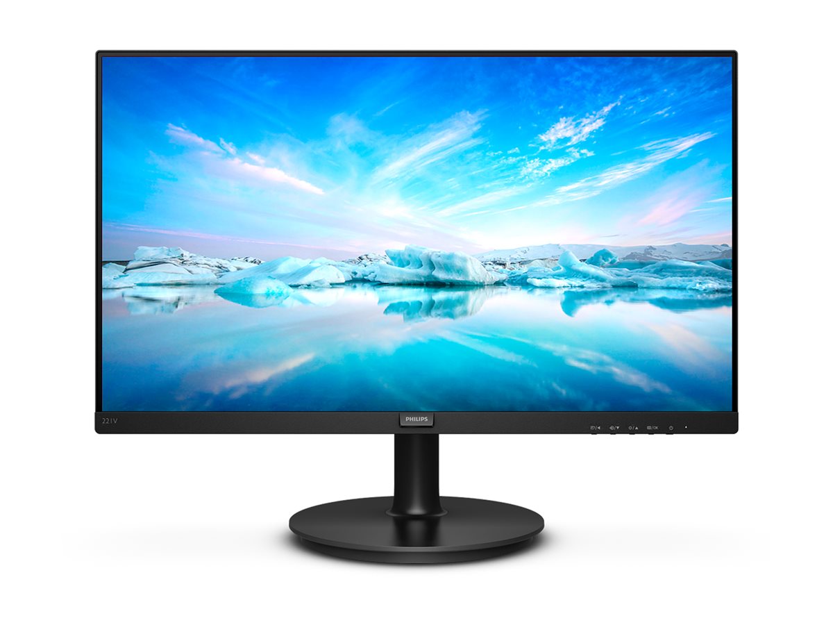 Philips V-line 221V8 - Monitor LED - 22" (21.5" visível) - 1920 x 1080 Full HD (1080p) @ 75 Hz - VA - 200 cd/m² - 4000:1 - 4 ms - HDMI, VGA - preto texturizado