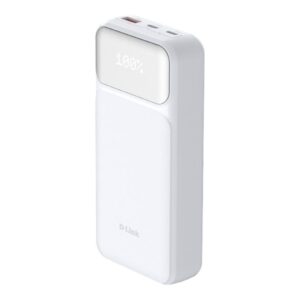 D-Link DPP-201 - Carregador portátil - 20000 mAh - 65 Watt - PD 3.0, QC 3.0, PD 2.0, QC 2.0 - 3 conectores de saída (USB Tipo A, 2 x USB-C)
