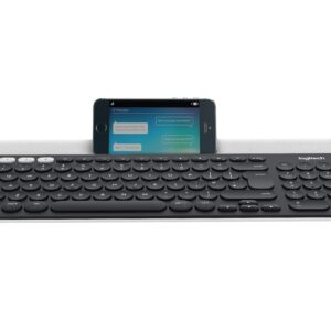 Logitech K780 Multi-Device - Teclado - sem fios - Bluetooth, 2.4 GHz - Reino Unido - branco