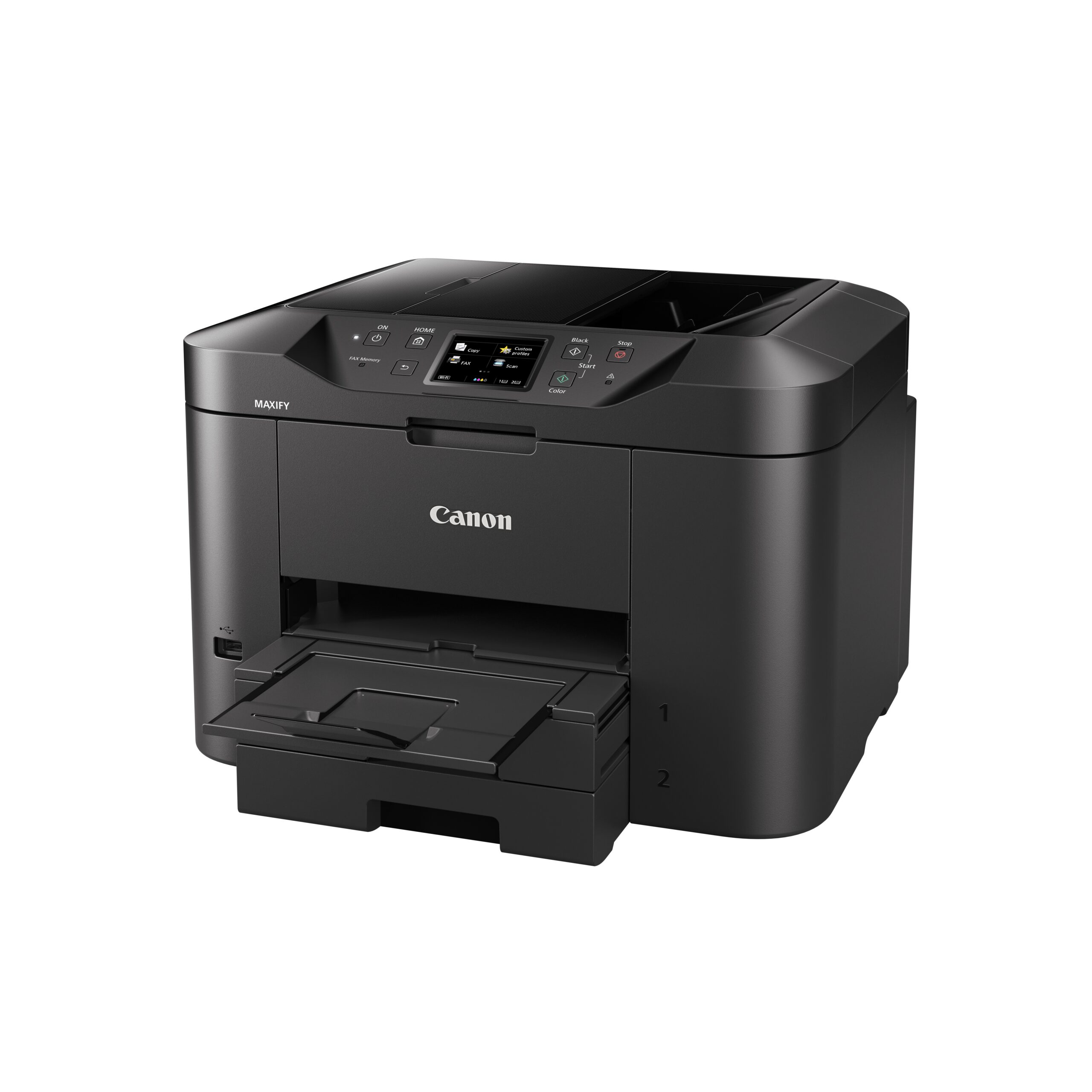 Canon MAXIFY MB2750 - Impressora multi-funções - a cores - jacto de tinta - A4 (210 x 297 mm), Legal (216 x 356 mm) (original) - A4/Legal (media) - até 22 ppm (cópia) - até 24 ipm (impressão) - 500 folhas - 33.6 Kbps - LAN, Wi-Fi(n), host USB, USB 2. - Image 2