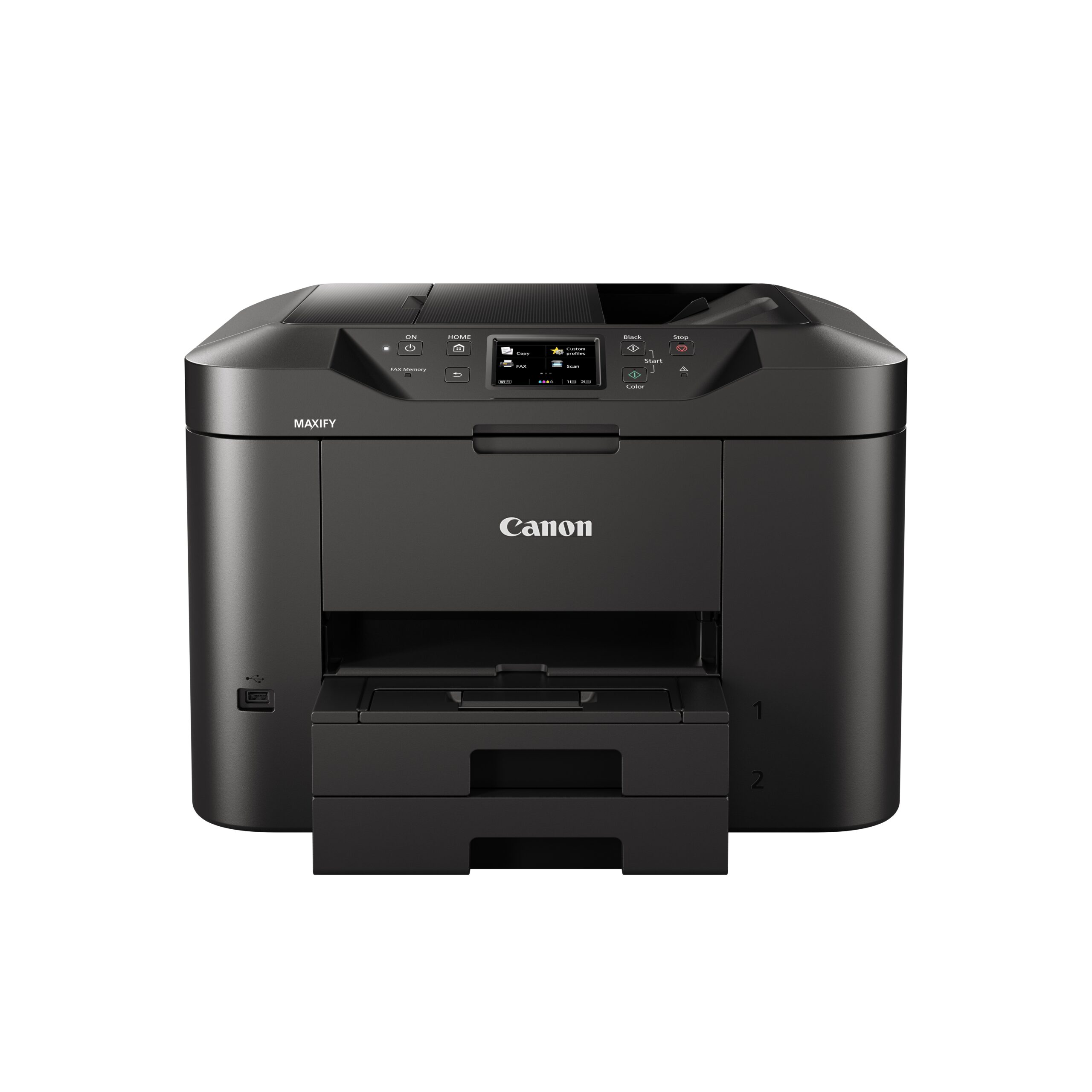 Canon MAXIFY MB2750 - Impressora multi-funções - a cores - jacto de tinta - A4 (210 x 297 mm), Legal (216 x 356 mm) (original) - A4/Legal (media) - até 22 ppm (cópia) - até 24 ipm (impressão) - 500 folhas - 33.6 Kbps - LAN, Wi-Fi(n), host USB, USB 2.