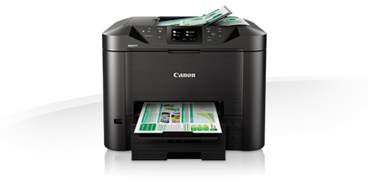 Canon MAXIFY MB5450 - Impressora multi-funções - a cores - jacto de tinta - A4 (210 x 297 mm), Legal (216 x 356 mm) (original) - A4/Legal (media) - até 22 ppm (cópia) - até 24 ipm (impressão) - 500 folhas - 33.6 Kbps - LAN, Wi-Fi(n), host USB, USB 2. - Image 3