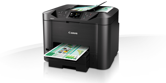 Canon MAXIFY MB5450 - Impressora multi-funções - a cores - jacto de tinta - A4 (210 x 297 mm), Legal (216 x 356 mm) (original) - A4/Legal (media) - até 22 ppm (cópia) - até 24 ipm (impressão) - 500 folhas - 33.6 Kbps - LAN, Wi-Fi(n), host USB, USB 2. - Image 4