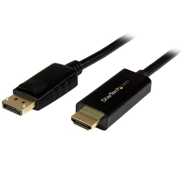 StarTech.com 5m (16 ft) DisplayPort to HDMI Adapter Cable - 4K DisplayPort to HDMI Converter Cable - Computer Monitor Cable (DP2HDMM5MB) - Cabo adaptador - DisplayPort macho para HDMI macho - 5 m - suporte de 4K
