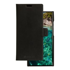 dbramante1928 Lynge - Capa flip cover para telemóvel - couro sustentável de grão inteiro texturizado - preto - para Samsung Galaxy S23 Ultra