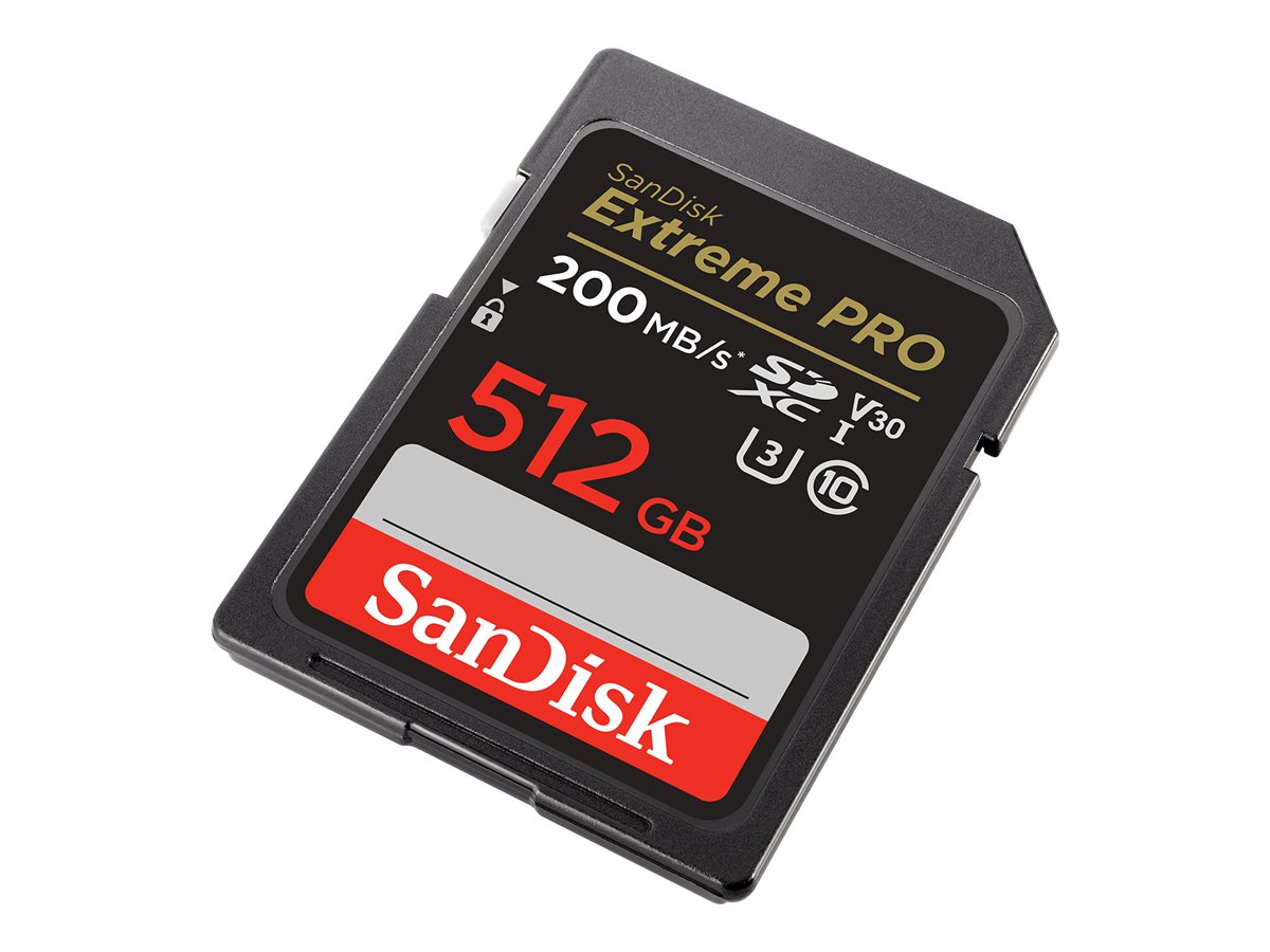 SanDisk Extreme Pro - Cartão de memória flash - 512 GB - Video Class V30 / UHS-I U3 / Class10 - SDXC UHS-I - Image 2