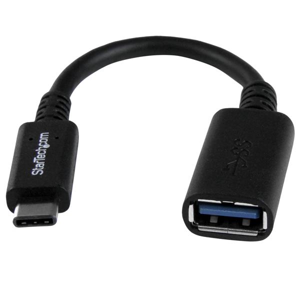 StarTech.com USB-C to USB Adapter - 6in - USB-IF Certified - USB-C to USB-A - USB 3.1 Gen 1 - USB C Adapter - USB Type C (USB31CAADP) - Adaptador USB - USB-C (M) para USB Tipo A (F) - USB 3.0 - 15.2 cm - preto - para P/N: DK31C3HDPD, DK31C3HDPDUE, DK