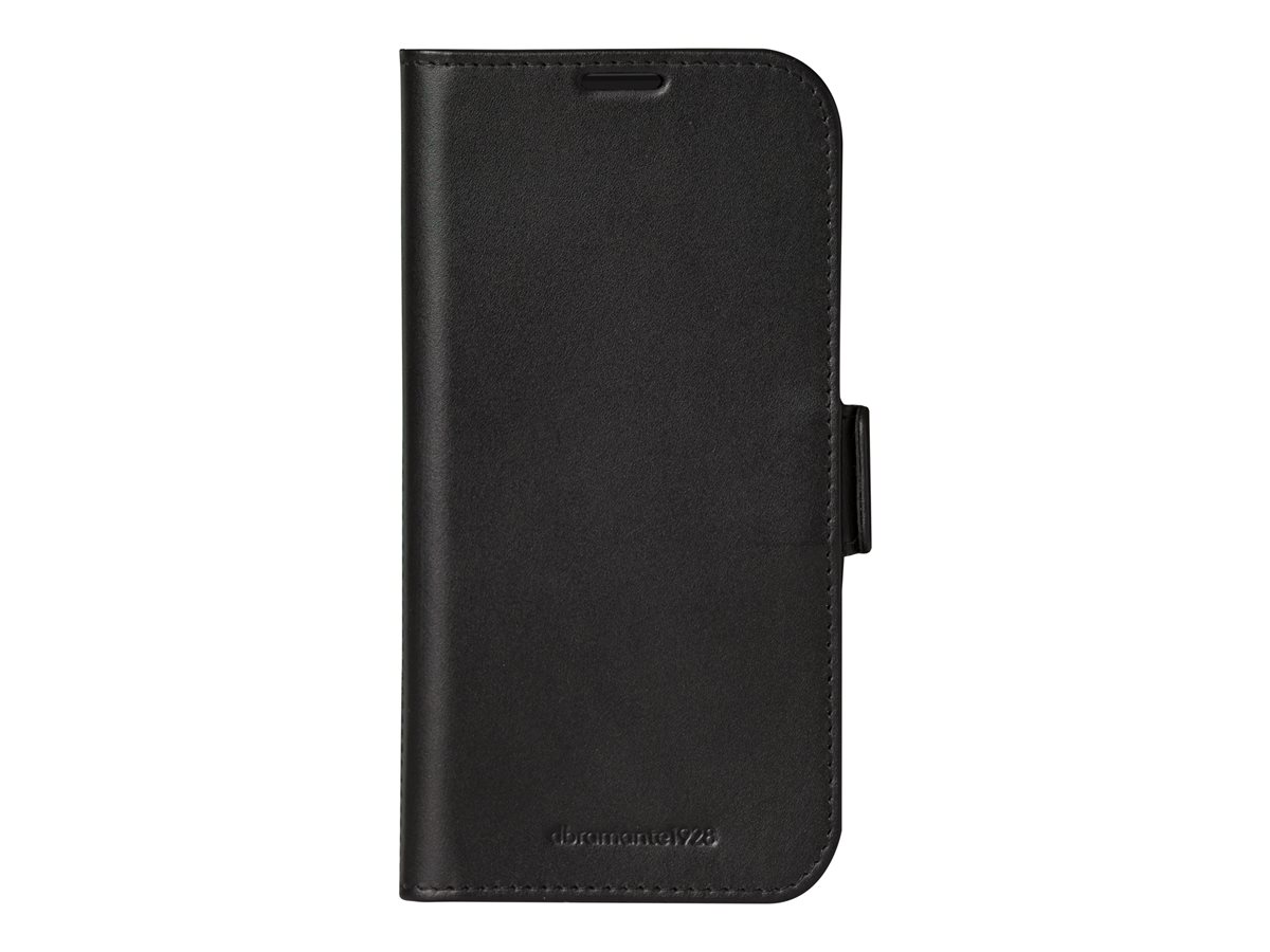 dbramante1928 Copenhagen - Capa flip cover para telemóvel - couro com granulação plena - preto - para Apple iPhone 16 Pro