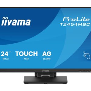 iiyama ProLite T2454MSC-B3AG - Monitor LED - 24" (23.8" visível) - ecrã de toque - 1920 x 1080 Full HD (1080p) @ 83 Hz - IPS - 300 cd/m² - 1000:1 - 4 ms - HDMI, DisplayPort - altifalantes - preto opaco
