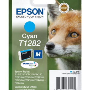 Epson T1282 - 3.5 ml - tamanho M - azul cyan - original - blister - tinteiro - para Stylus S22, SX130, SX230, SX235, SX430, SX435, SX438, SX440, SX445, Stylus Office BX305