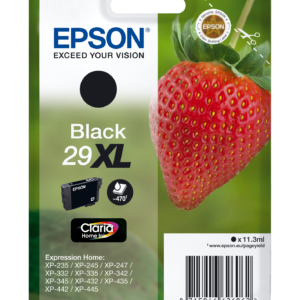 Epson 29XL - 11.3 ml - XL - preto - original - blister - tinteiro - para Expression Home XP-245, 247, 255, 257, 332, 342, 345, 352, 355, 435, 442, 445, 452, 455