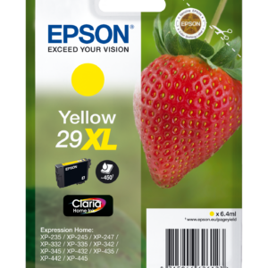 Epson 29XL - 6.4 ml - XL - amarelo - original - blister - tinteiro - para Expression Home XP-245, 247, 255, 257, 332, 342, 345, 352, 355, 435, 442, 445, 452, 455