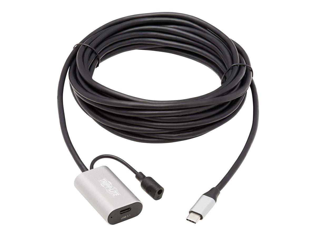 Eaton Tripp Lite Series USB C Active Extension Cable USB C to USB C USB 3.1 Gen 1 M/F 5M - Cabo de extensão USB - USB-C (M) para USB-C (F) - USB 3.1 Gen1 - 5 m - activo - cinza, preto - para P/N: U040-06N-MIC-F, U152-003-3P5, U280-W01-100C1G, U280-W0 - Image 2