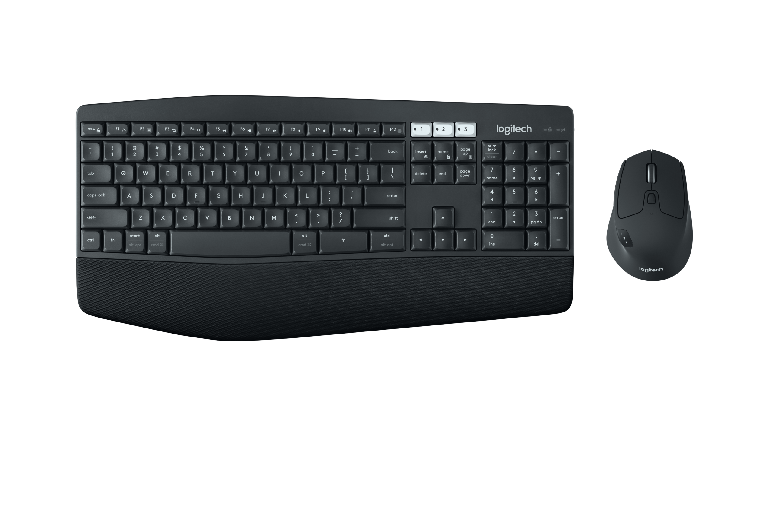Logitech MK850 Performance - Conjunto de teclado e rato - sem fios - Bluetooth, 2.4 GHz - QWERTY - Padrão internacional americano