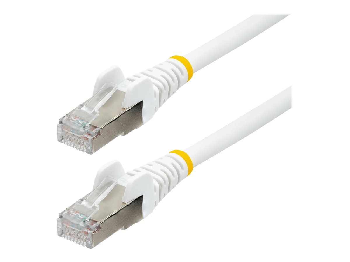 StarTech.com 7m CAT6a Ethernet Cable - White - Low Smoke Zero Halogen (LSZH) - 10GbE 500MHz 100W PoE++ Snagless RJ-45 w/Strain Reliefs S/FTP Network Patch Cord - cabo patch - 7 m - branco