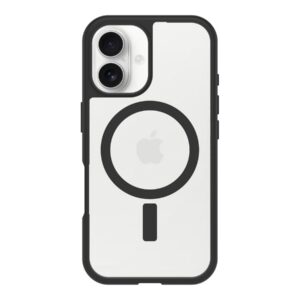 OtterBox React Series - Tampa posterior para telemóvel - compatibilidade MagSafe - cristal negro (transparente/preto) - para Apple iPhone 16