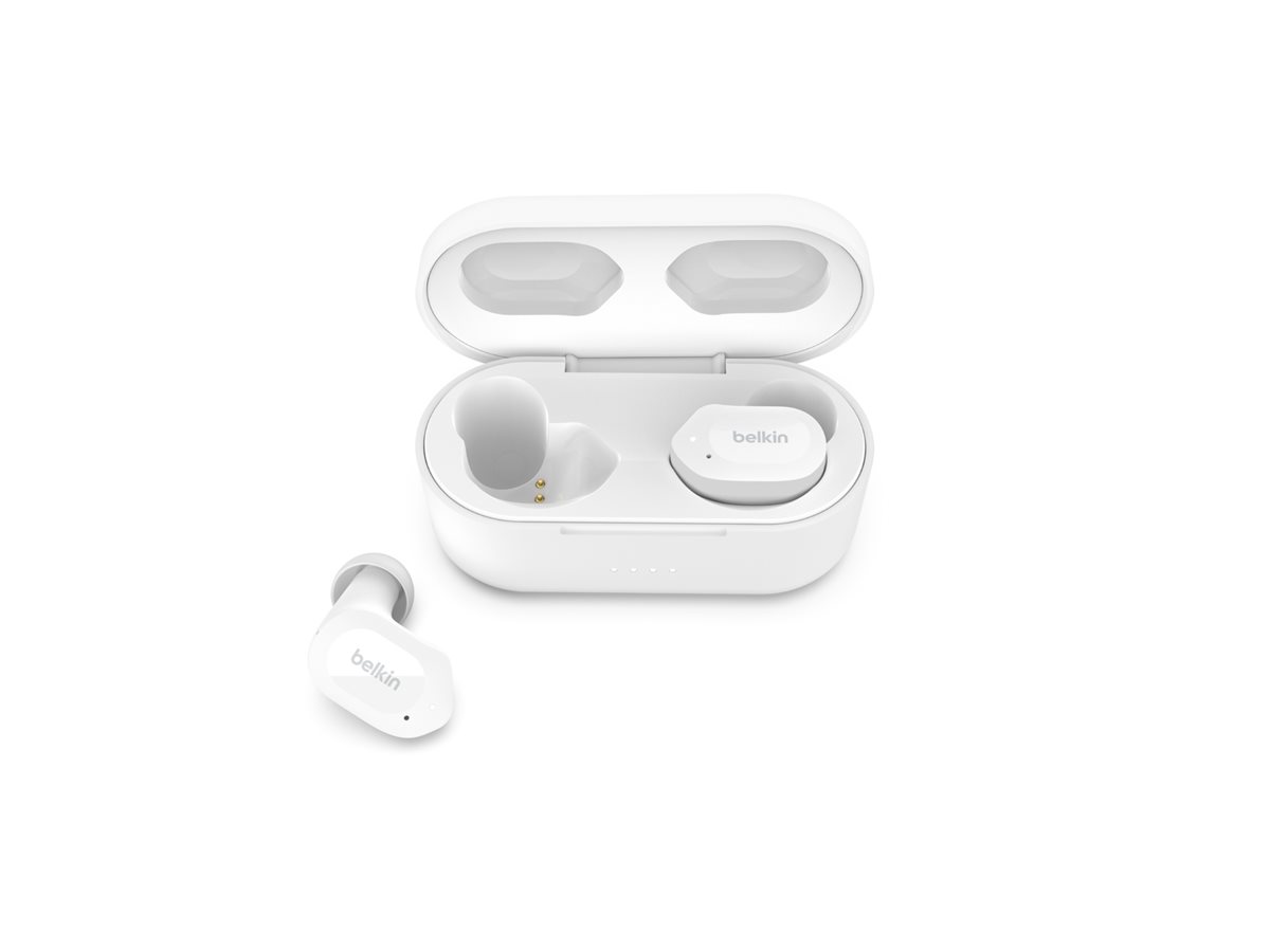 Belkin SoundForm Play - Auscultadores sem fios com microfonoe - intra-auricular - bluetooth - cancelamento de ruído activo - nuvem