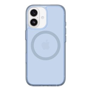 OtterBox Symmetry Series Clear - Tampa posterior para telemóvel - compatibilidade MagSafe - policarbonato, elastómero termoplástico (TPE) - felicidade azul (transparente) - para Apple iPhone 17