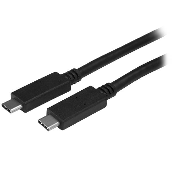 StarTech.com USB 3.1 Type C Cable - 6 ft / 2m - with Power Delivery (USB PD) - Power Pass Through Charging - USB Charger (USB315CC2M) - Cabo USB - USB-C (M) para USB-C (M) - USB 3.1 - 3 A - 2 m - preto - para P/N: DKT30CHPD3, DKT30CHVSDPD, KITBXDOCKP