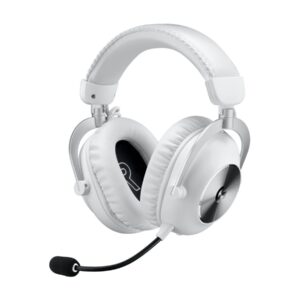 Logitech G Pro X 2 - Auscultadores - tamanho completo - LIGHTSPEED - sem fios - isolamento de ruído - branco